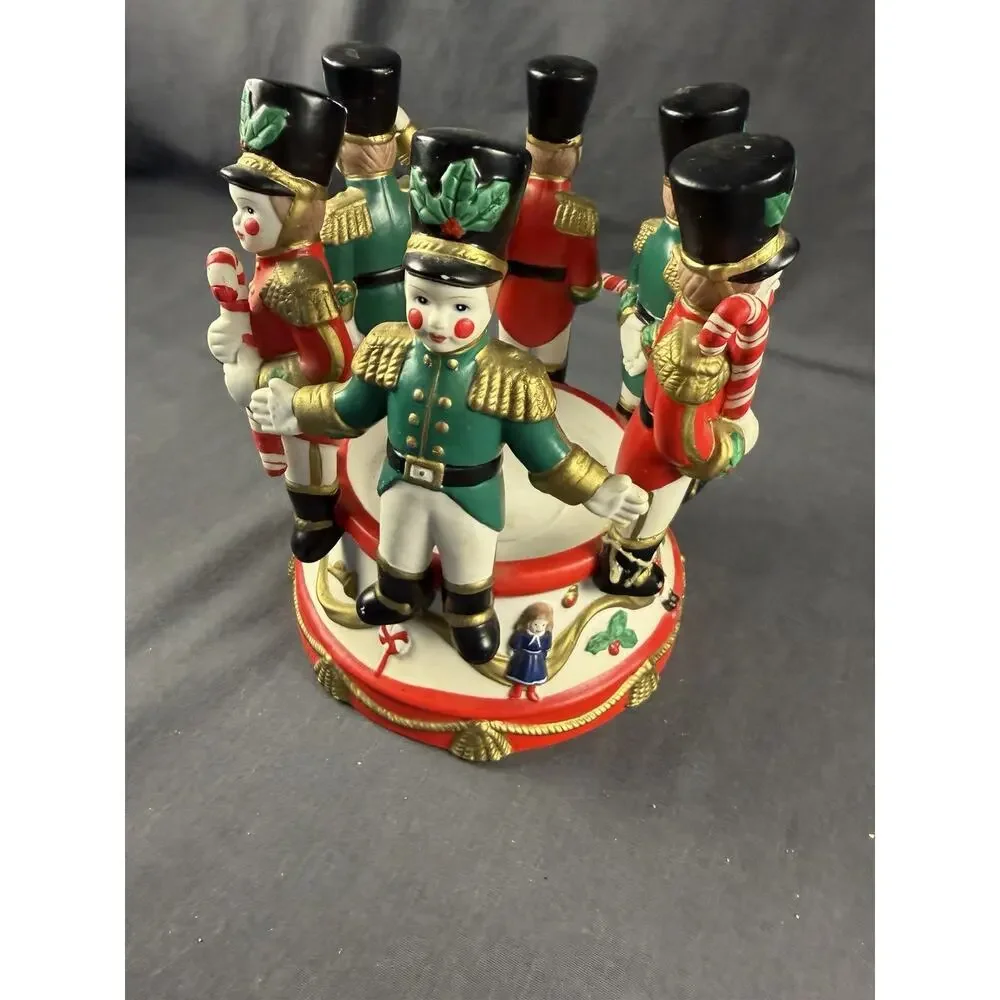 Vintage PartyLite Candle Holder Toy Soldiers Christmas Nutcracker